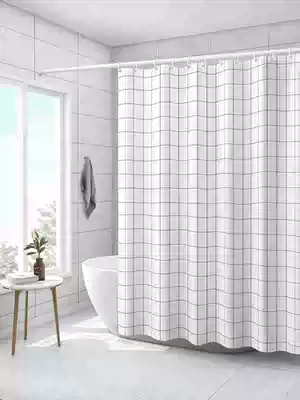 Bathroom partition shower curtain rod set no hole Bath Bath waterproof cloth shower room dressing room high-grade