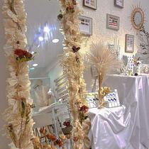 ins goggle mirror decoration diy transformation material frame full body mirror wrapped dry flower pearlescent pear paper girl