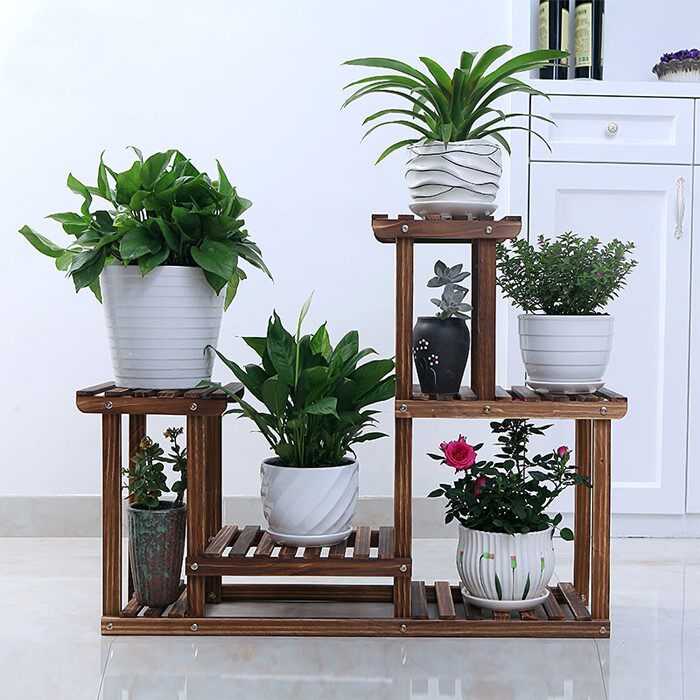  Flower Racks Vines Furnished Balcony Brief Modern Multifunction Wooden Assembled Living-room Chanlan Indoor Solid Wood Single Green