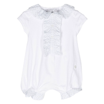 Patachou Boy Dress Glint Lace Trim Cotton Conjoined FARFETCH Hair Chic Hair Chic