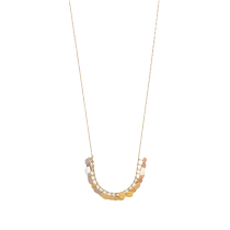 SIA TAYLOR LADY Tiny Rainbow Dots Arc 18K gold necklace FARFETCH Fat Chic