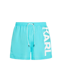Karl Lagerfeld men logo printed swimsuit FARFETCH Fat Chic