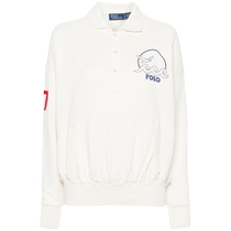 Polo Ralph Lauren womens logo embroidered polo collar sweatshirt FARFETCH