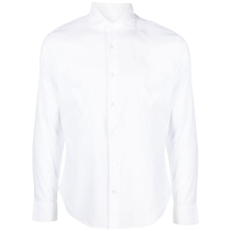 FEDELI Mens Long Sleeve Elastic Cotton Shirt FARFETCH