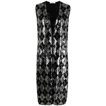 CHARLOTT Womens Sequin Embellished Sleeveless Jacket FARFETCH