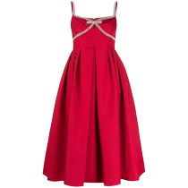Self-Portrait Womens Rhinestone Trim Midi Dress FARFETCH