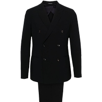 Emporio Armani Armani mans double-row buttoned suit suit FARFETCH hair chic