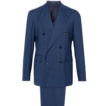 Tagliatore mens fine striped printed double-row buttoned suit suit FARFETCH Hair chic