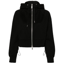 Sacai womens logo patch short hoodie FARFETCH