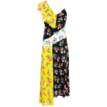 Ms Msgm Ms Floral Printed Asymmetrical Tandem Dress FARFETCH Hair Chic