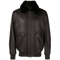 Brioni mens removable collar leather jacket FARFETCH Fat Chic