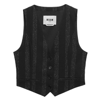 Msgm womens striped single-breasted vest FARFETCH