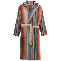 Missoni Home male and female universal Archie zigzag pattern with cap bathrobe FARFETCH