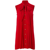Carolina Herrera Womens Stitched Pleated Neck Mini Dress FARFETCH