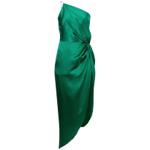 Final Sale]Michelle Mason womens one-shoulder pleated dress FARFETCH