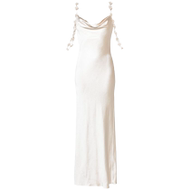 Lady Self-Portrait Lady Floral Patch Flowers satin with long one-piece dress FARFETCH Freaks