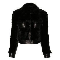 Tom Ford womens wide collar fur one-piece jacket FARFETCH