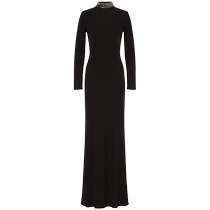 Alberta Ferretti Womens Crystal Embellished Crepe Gown FARFETCH