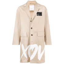 Final Sale]Ports V unisex slogan printed midi coat FARFETCH