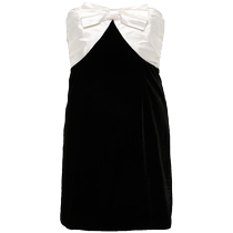 Alessandra Rich Womens Bow Detailed Velvet Mini Dress FARFETCH