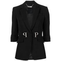Final Sale] Philipp Plein Lady Logo Signage Single Row Buttoned Suit Jacket FARfetch