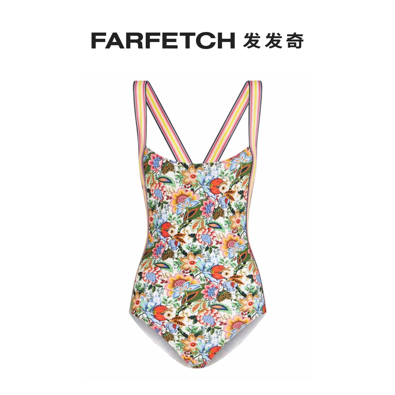 Ms. Etro Lady Bouquet Print Dew Back One-piece Swimsuit FARFETCH Hair Chic-Taobao