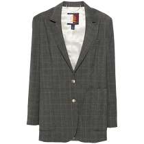 Tommy Hilfiger womens single-breasted plaid blazer FARFETCH