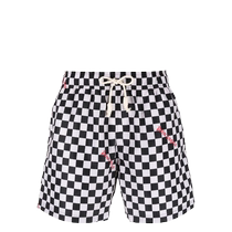 Palm Angels Mens Plaid Print Swim Shorts FARFETCH