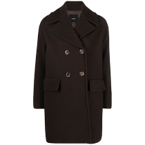 Final Sale]Pinko womens trapezoidal lapel double-breasted coat FARFETCH