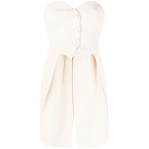 Final Sale] Ms. Moschino asymmetrical first cut wool blouses FARFETCH Fat Chic