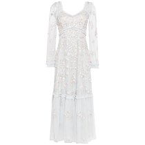 Needle Thread Womens Blossom Chain Floral Embroidered Midi Dress