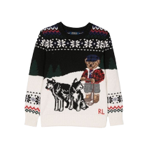 Ralph Lauren childrens clothing Polo Bear intarsia knitted sweater FARFETCH