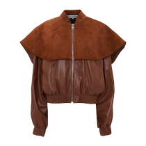 JW Anderson Womens Cape Leather Jacket FARFETCH