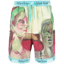 KidSuper Mens Illustration Printed Drawstring Bermuda Shorts FARFETCH