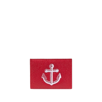 Thom Browne Mens Anchor Embroidered Leather Card Holder FARFETCH