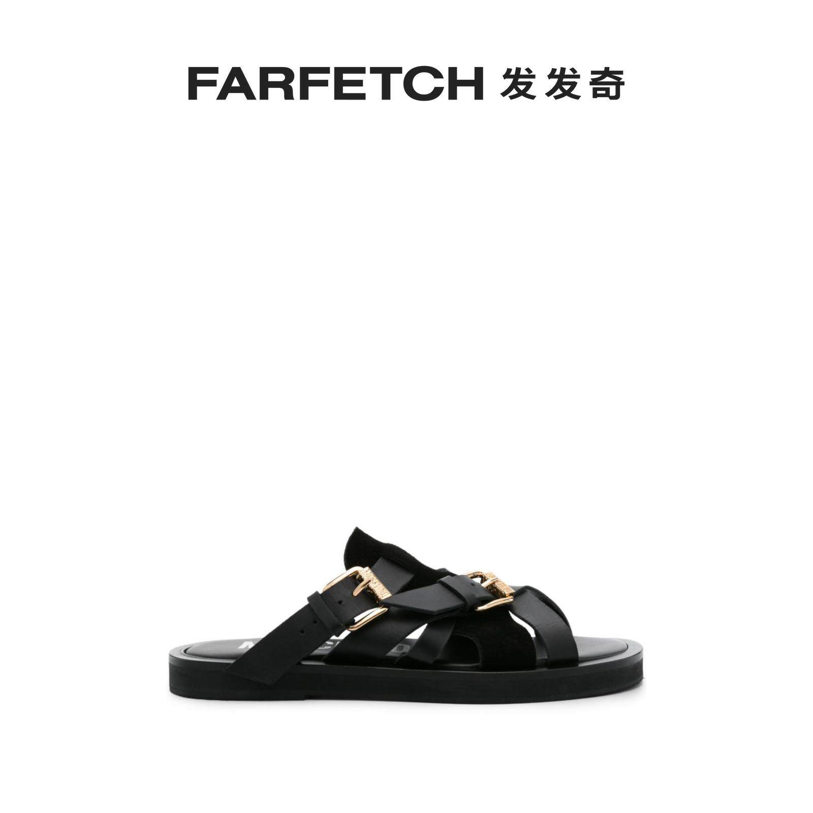 Moschino men logo clasp with slippers FARFETCH hair chic-Taobao