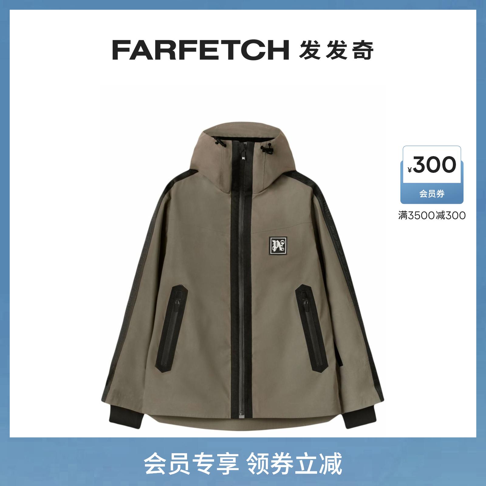 Palm Angels men logo printed with hat jacket FARFETCH Fat Chic-Taobao