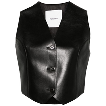 Star same style] Nanushka Ms. Arnona artificial leather Western-style vest FARFETCH