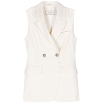 Peserico Womens Sleeveless Double Breasted Blazer FARFETCH