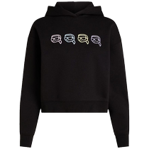 Karl Lagerfeld Womens Ikonik Outline Cotton Hoodie FARFETCH