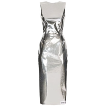D&G Dolce & Gabbana Ms. KIM DOLCEGABBANA Foil Midi Dress