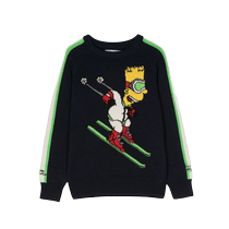 Mc2 Saint Barth childrens clothing logo embroidery pattern intarsia sweater FARFETCH