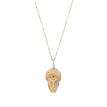 Ms. Anapsara Lady 18K Gold Diamond Pendant Necklace FARFETCH Fat Chic