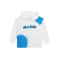 The Marc Jacobs childrens logo print spray paint effect hoodie FARFETCH