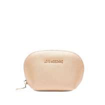 Final Sale] Love Moschino womens logo letter metallic cosmetic bag FARFETCH hair