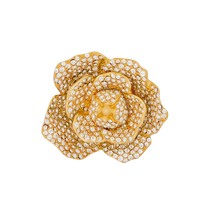 Oscar De La Renta Womens Gardenia pavé brooch FARFETCH