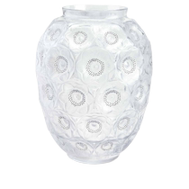 Lalique male and female General Anemones Grand Crystal vase FARFETCH Fat Chic