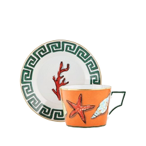 Ginori 1735 Il Viaggio di Nettuno teacup and tray set