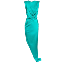 Genny Womens Swirl Detailed Satin Dress FARFETCH