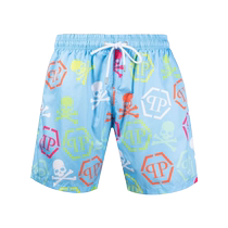 Final Sale] Philipp Plein mens logo printed swimming trunks FARFETCH